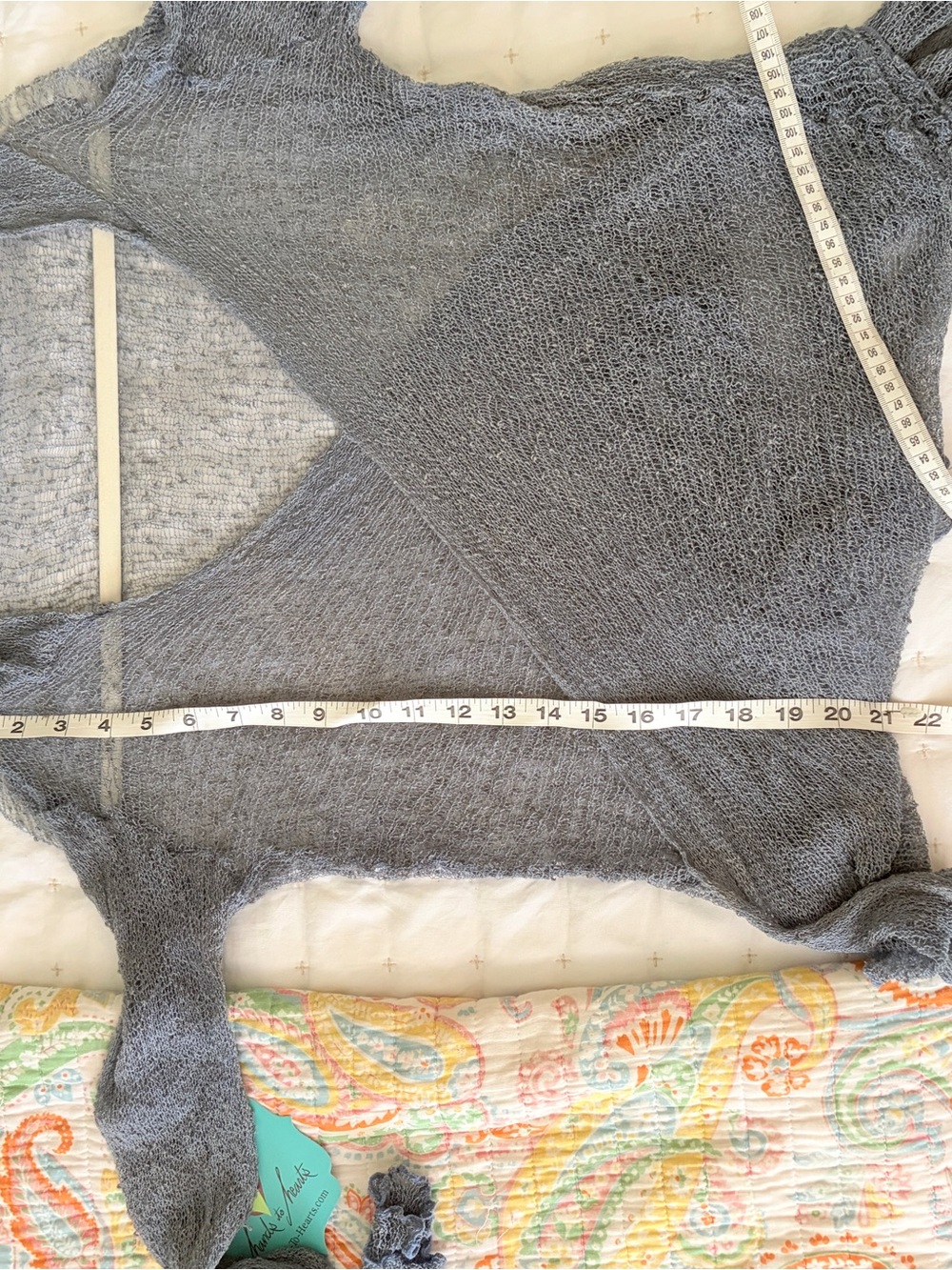 Sheer Hooded Draped Shrug in Pale Blue - Picture 6 of 9